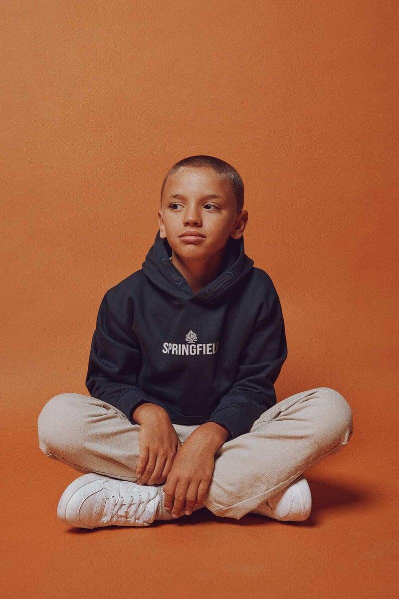 Cortefiel Sudadera Capucha Logo Niño