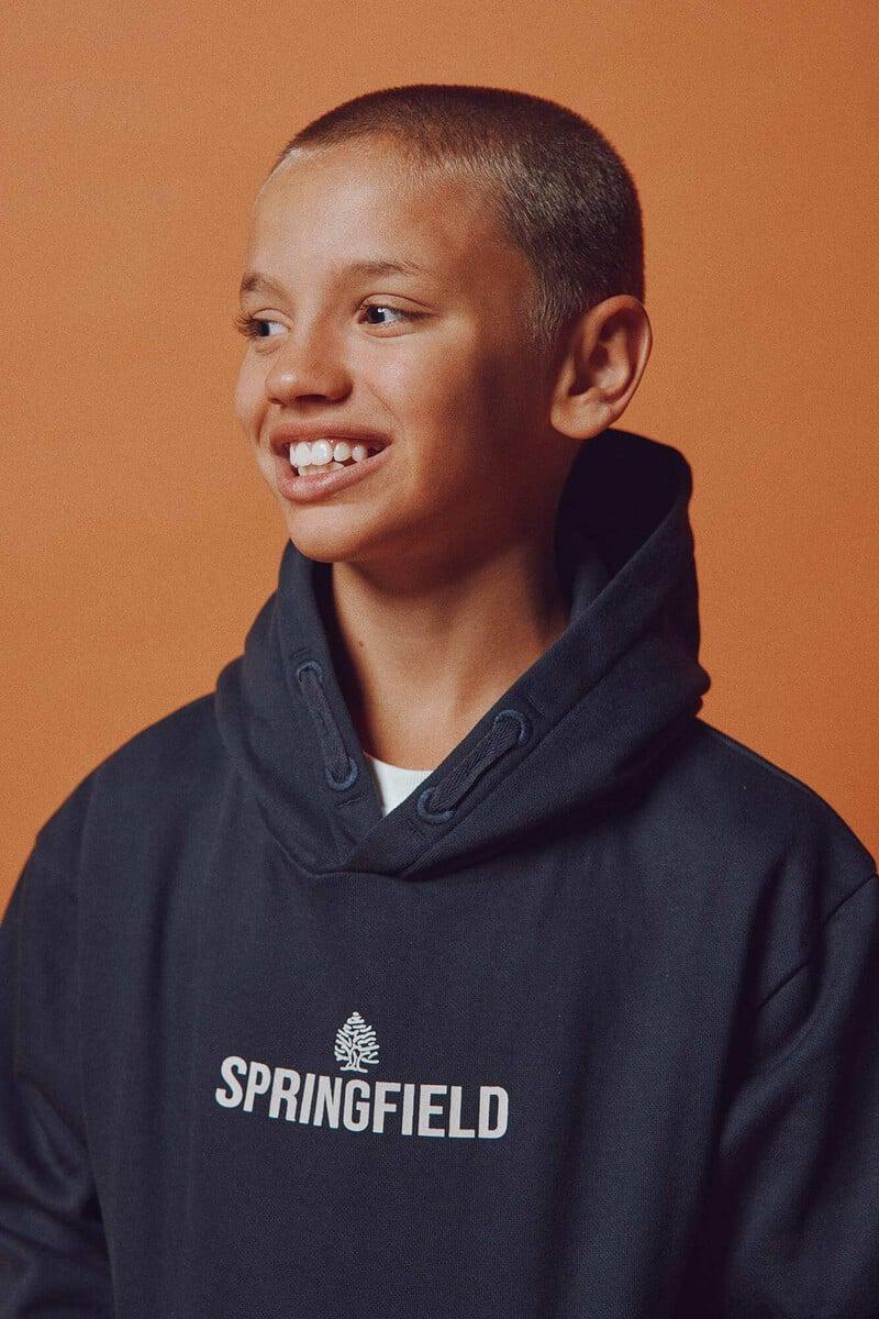 Cortefiel Sudadera Capucha Logo Niño