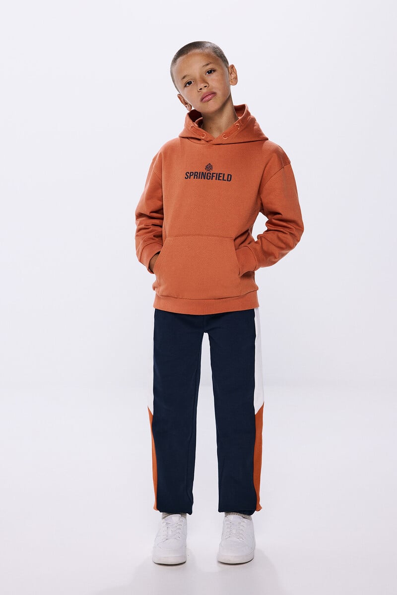 Cortefiel Sudadera Capucha Logo Niño