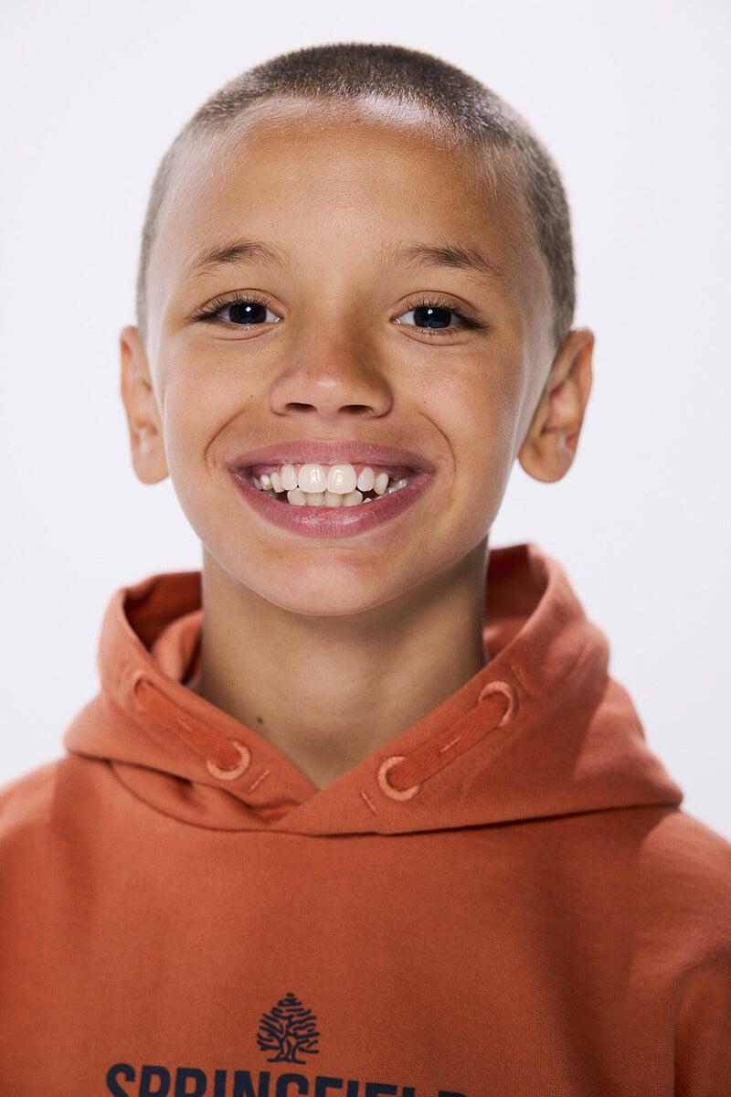 Cortefiel Sudadera Capucha Logo Niño