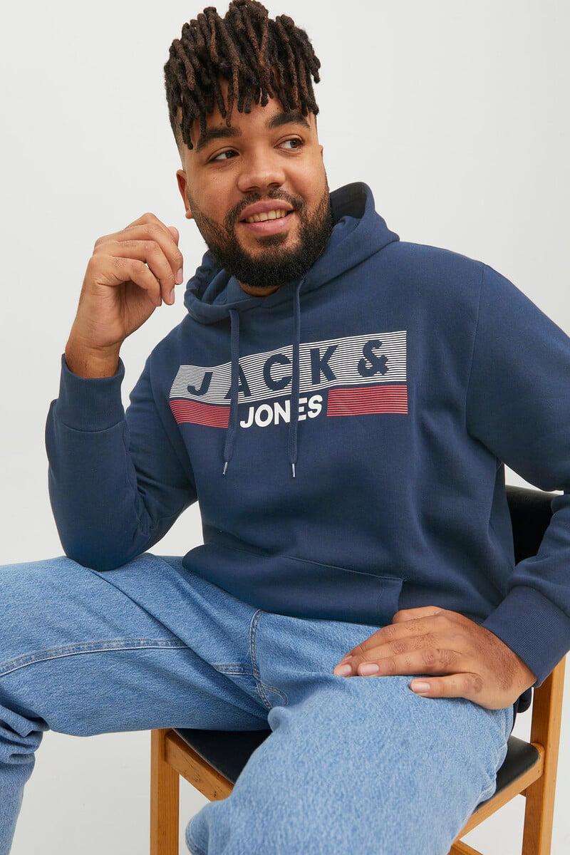 Cortefiel Sudadera Capucha Print Logo PLUS