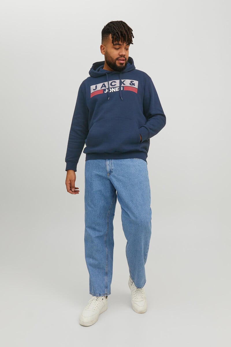 Cortefiel Sudadera capucha print logo PLUS