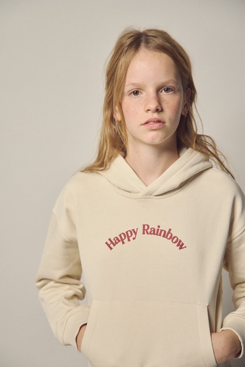 Cortefiel Sudadera Capucha Rainbow Niña