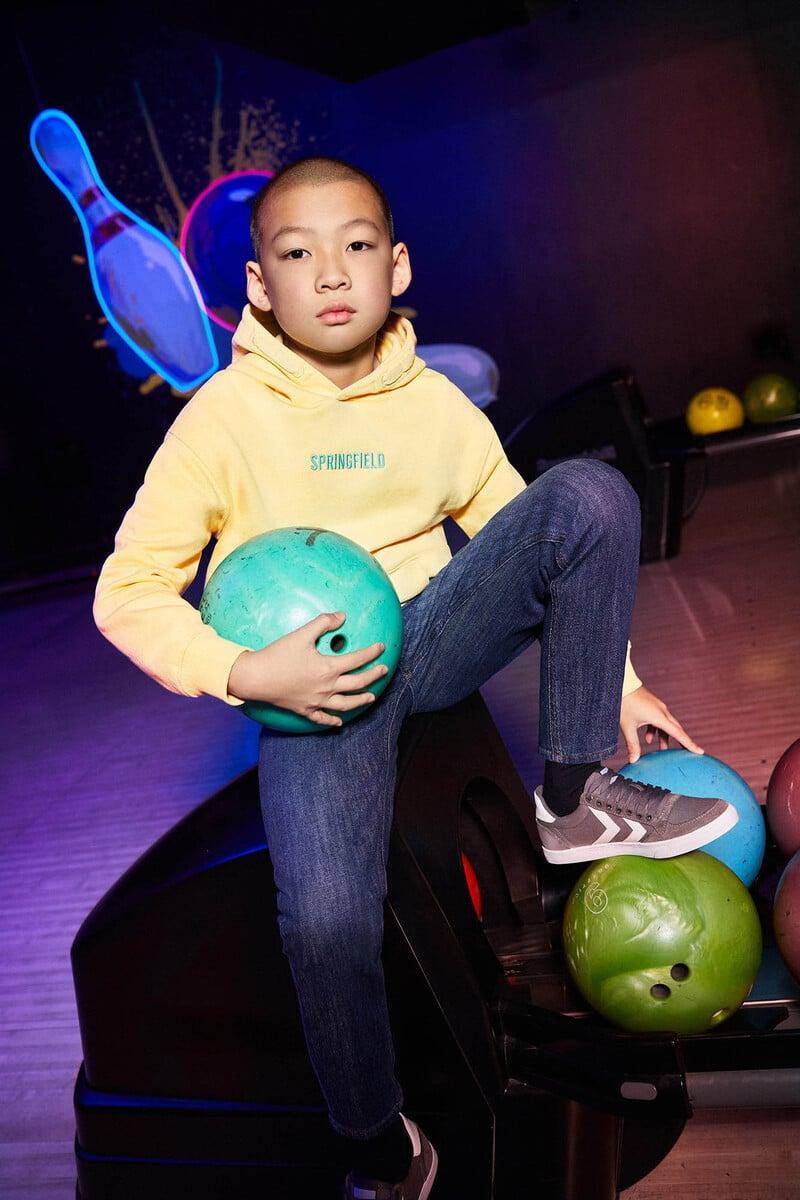 Cortefiel Sudadera Capucha Rombo Etnico Niño