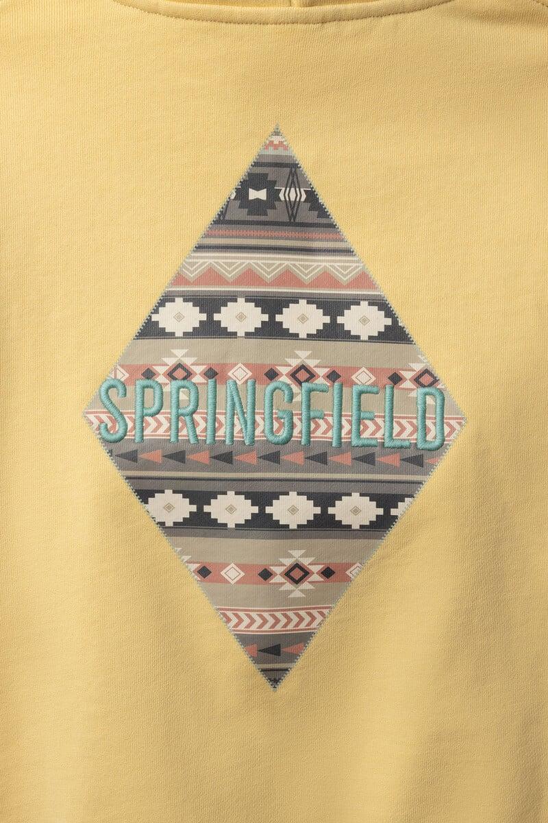 Cortefiel Sudadera Capucha Rombo Etnico Niño