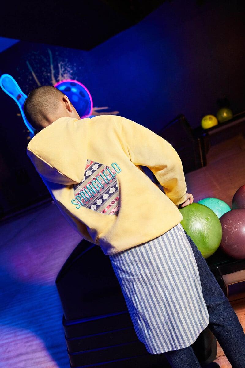 Cortefiel Sudadera capucha rombo etnico niño