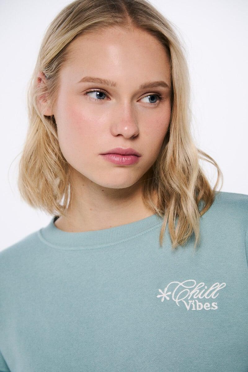 Cortefiel Sudadera "Chill Vibes"