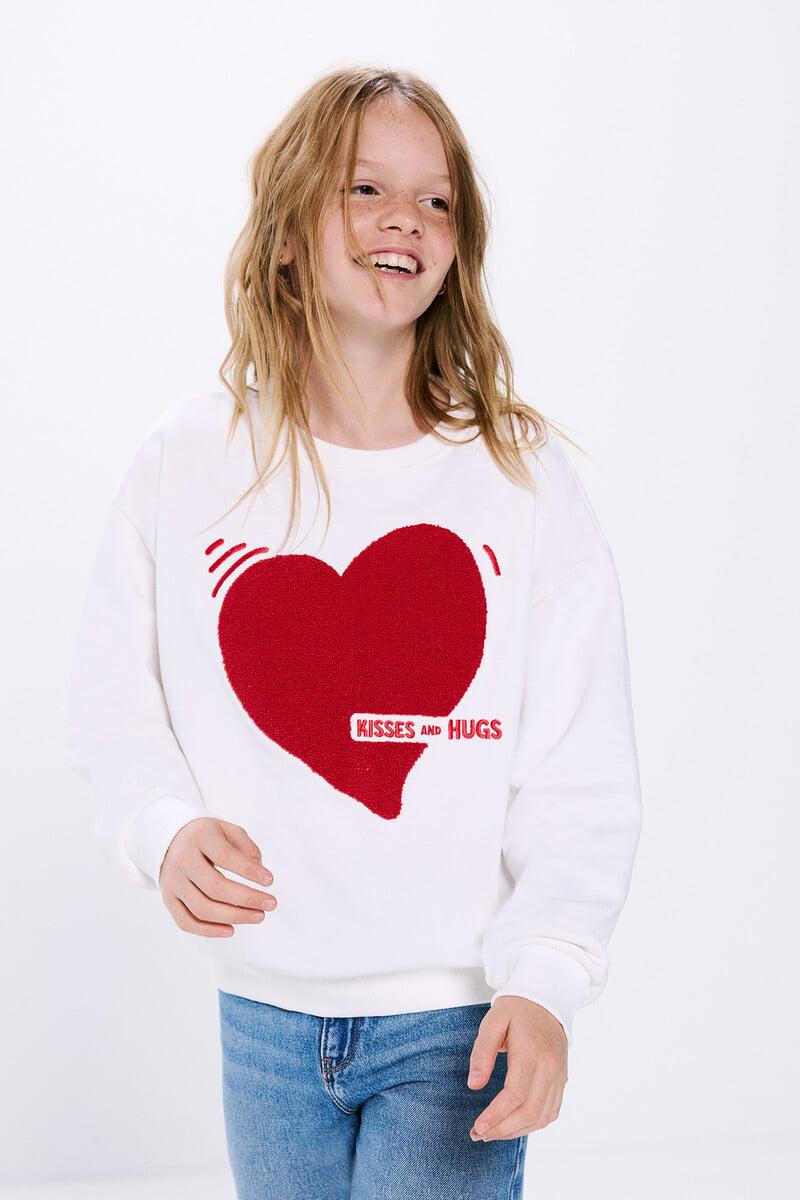Cortefiel Sudadera Corazón Flock Niña