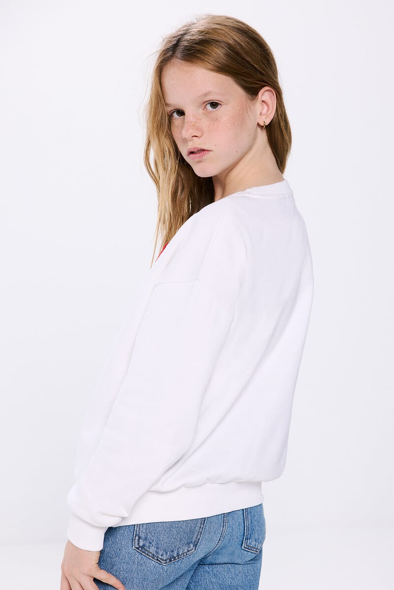 Cortefiel Sudadera Corazón Flock Niña