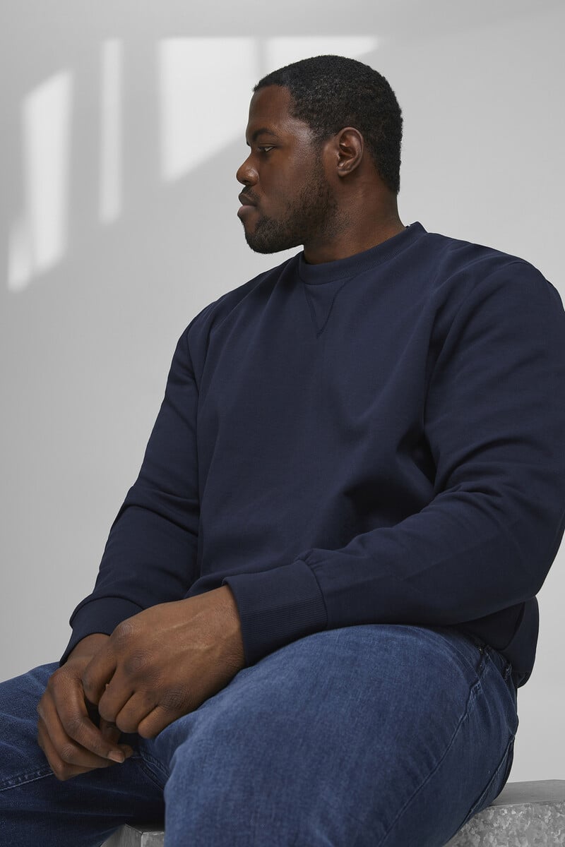 Cortefiel Sudadera Cuello Redondo Básica PLUS
