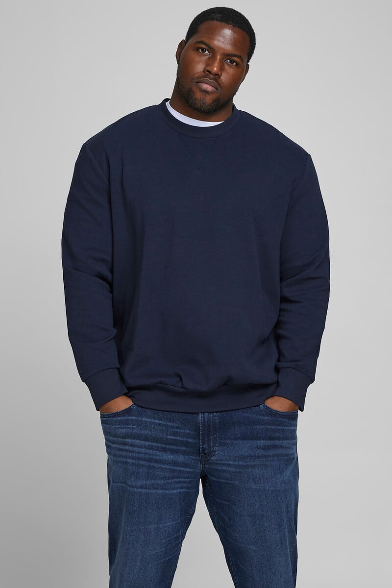 Cortefiel Sudadera cuello redondo básica PLUS