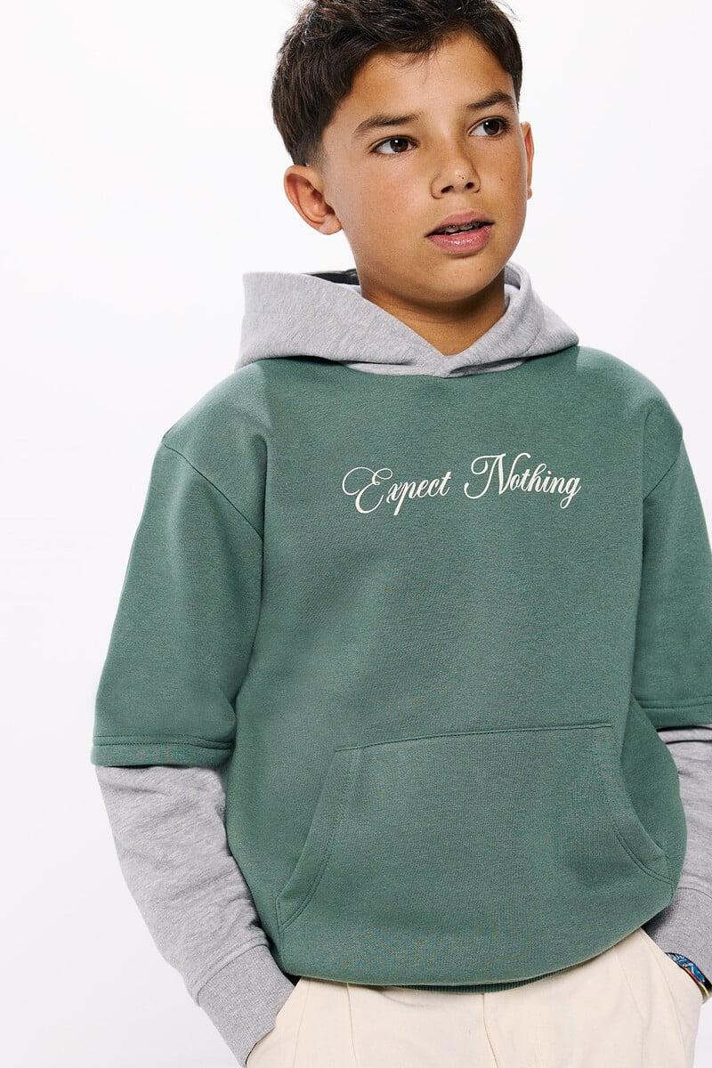 Cortefiel Sudadera doble manga niño