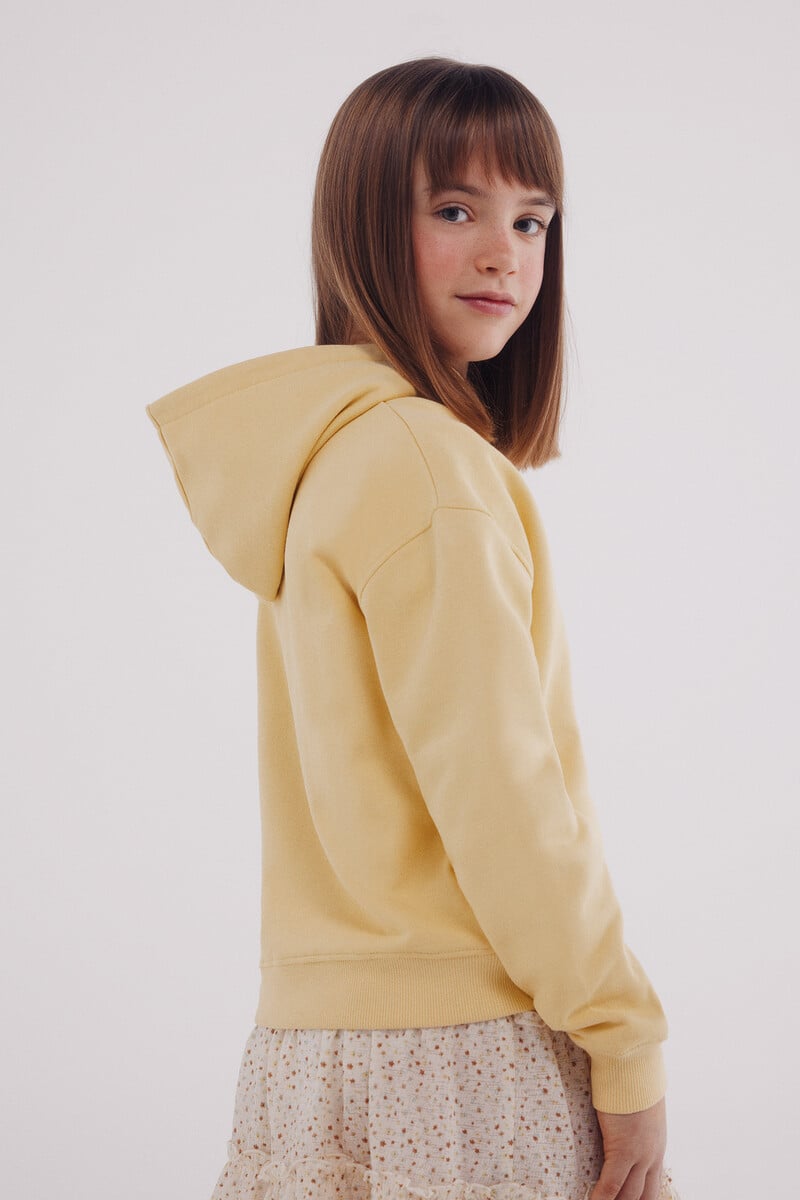 Cortefiel Sudadera Flor Cordón Niña