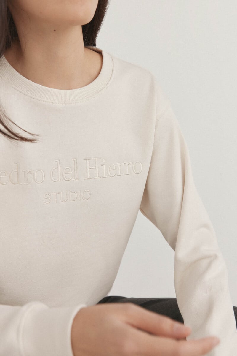 Cortefiel Sudadera Lisa Logo