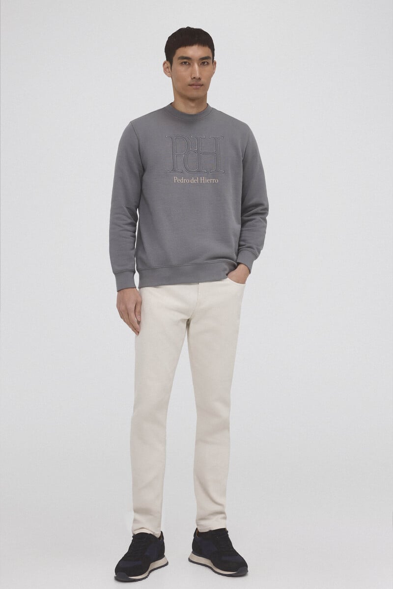 Cortefiel Sudadera Logo Cuello Caja