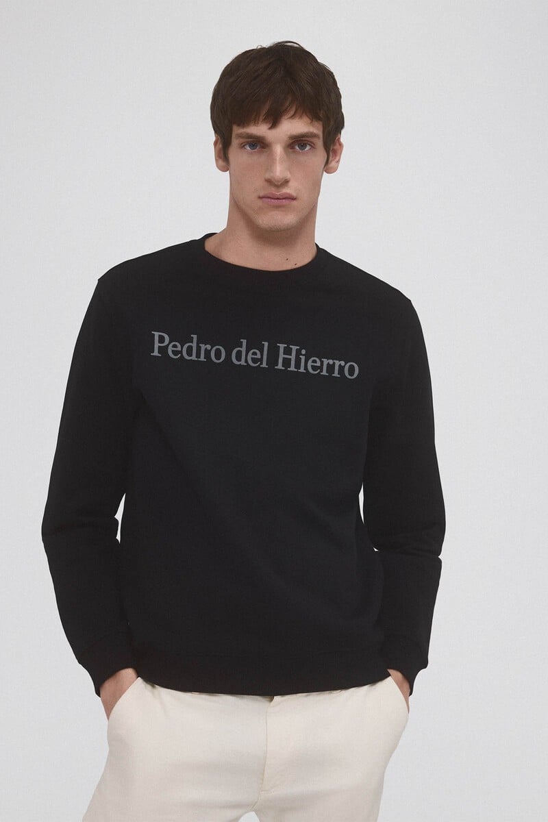 Cortefiel Sudadera Logo Cuello Caja