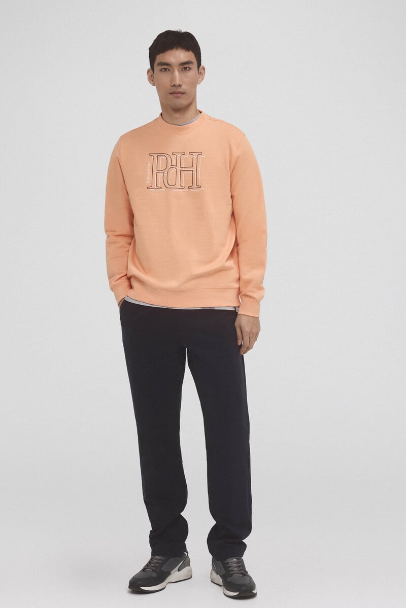 Cortefiel Sudadera Logo Cuello Caja