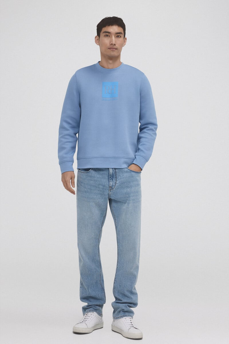 Cortefiel Sudadera Logo Cuello Caja