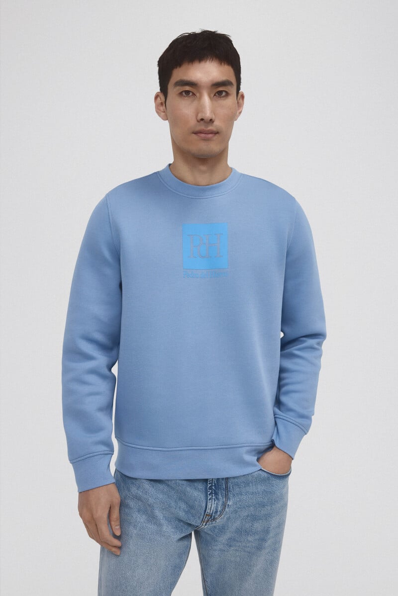 Cortefiel Sudadera Logo Cuello Caja