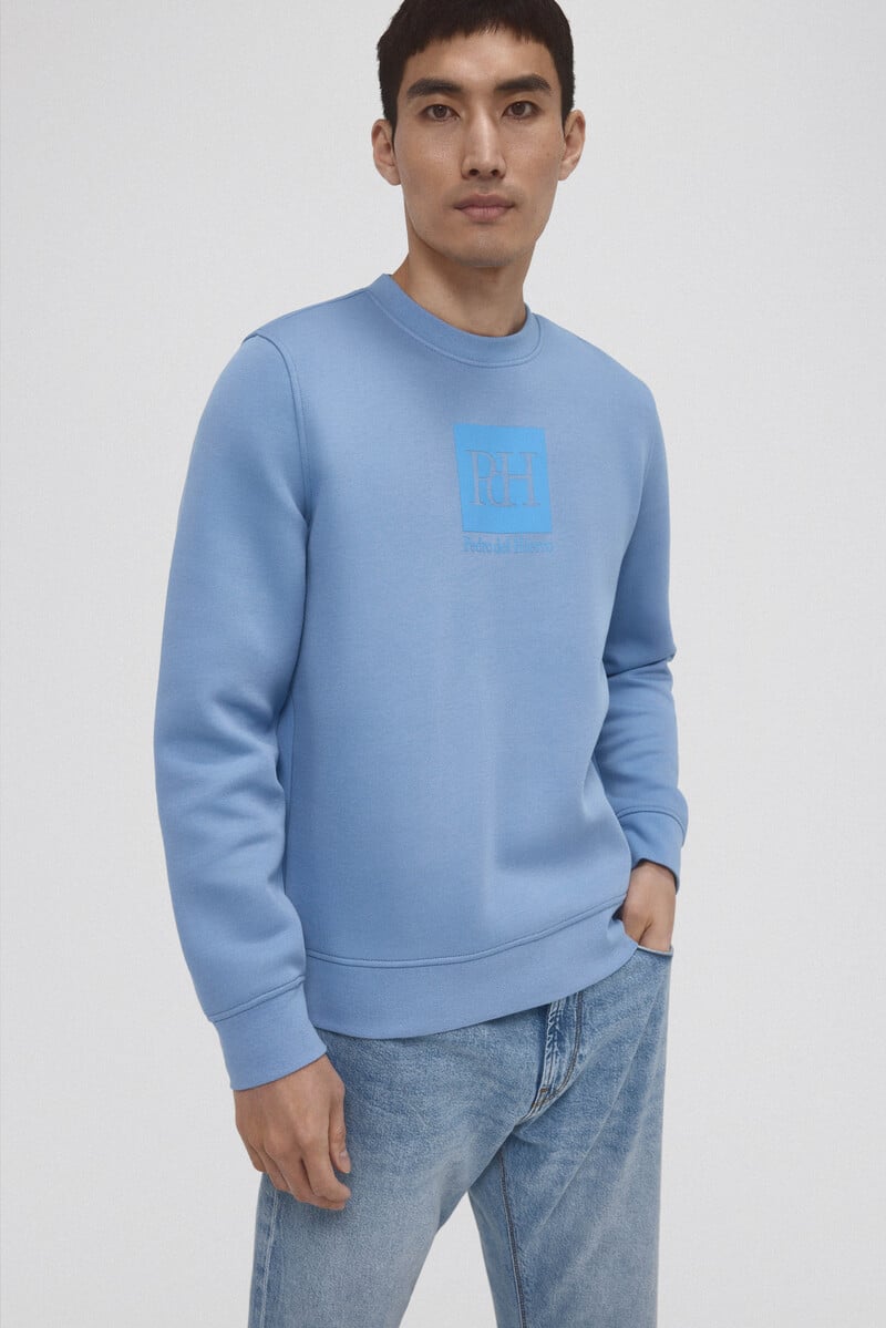 Cortefiel Sudadera logo cuello caja