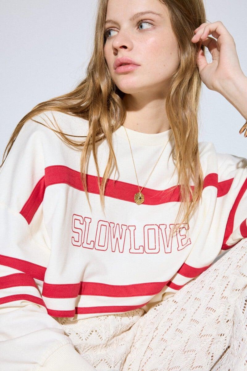 Cortefiel Sudadera logo oversize