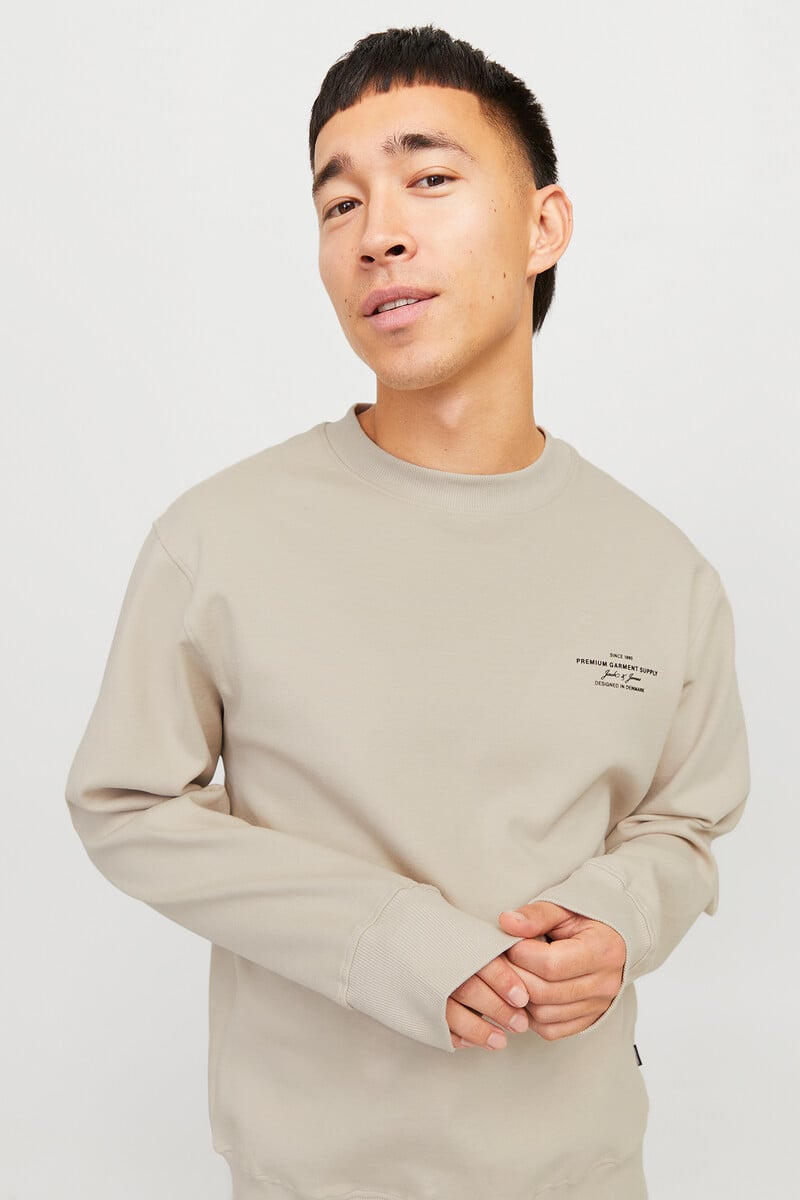 Cortefiel Sudadera oversize cuello redondo