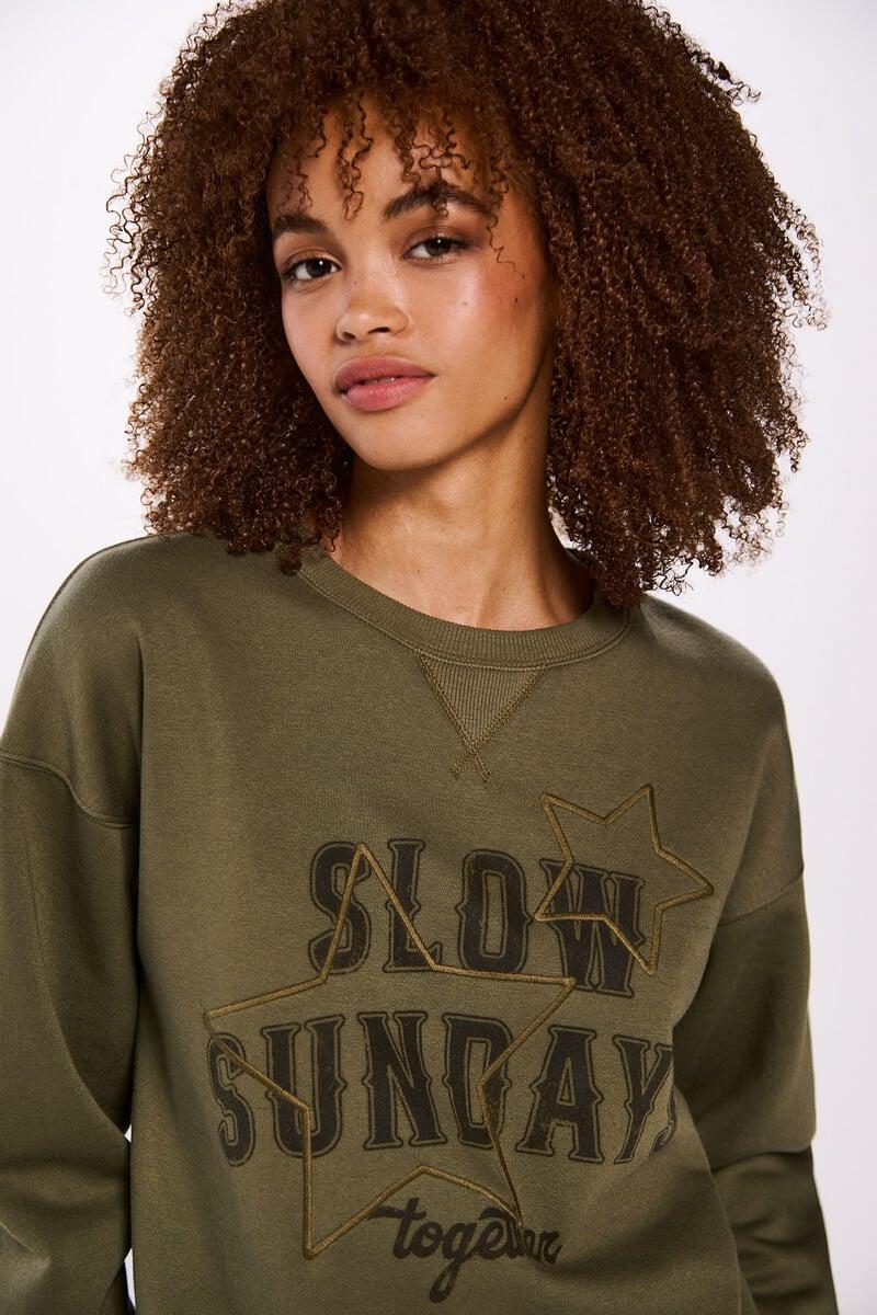 Cortefiel Sudadera "Slow Sundays"