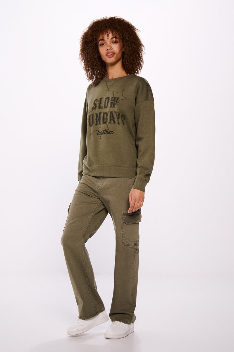 Cortefiel Sudadera "Slow Sundays"