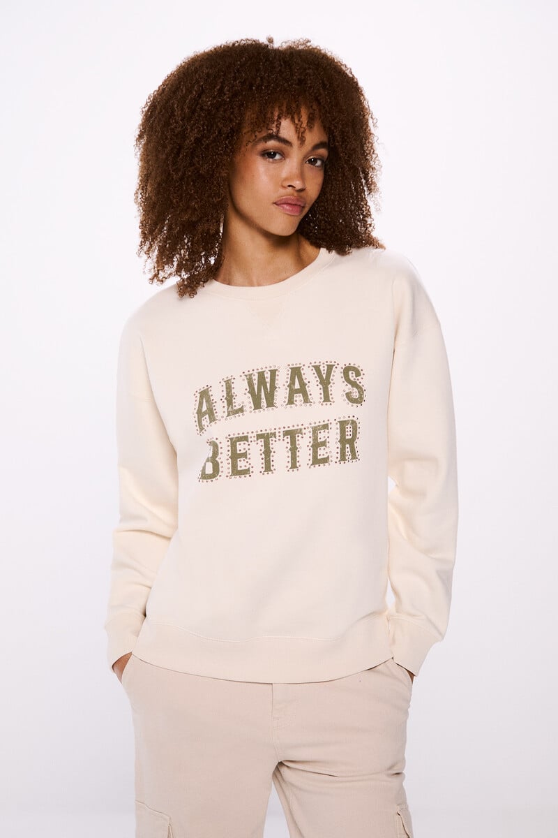 Cortefiel Sudadera "Slow sundays"