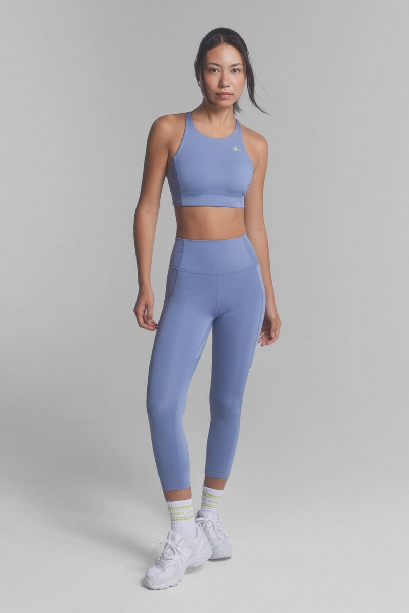 Cortefiel Sujetador Deportivo 4D Stretch Azul