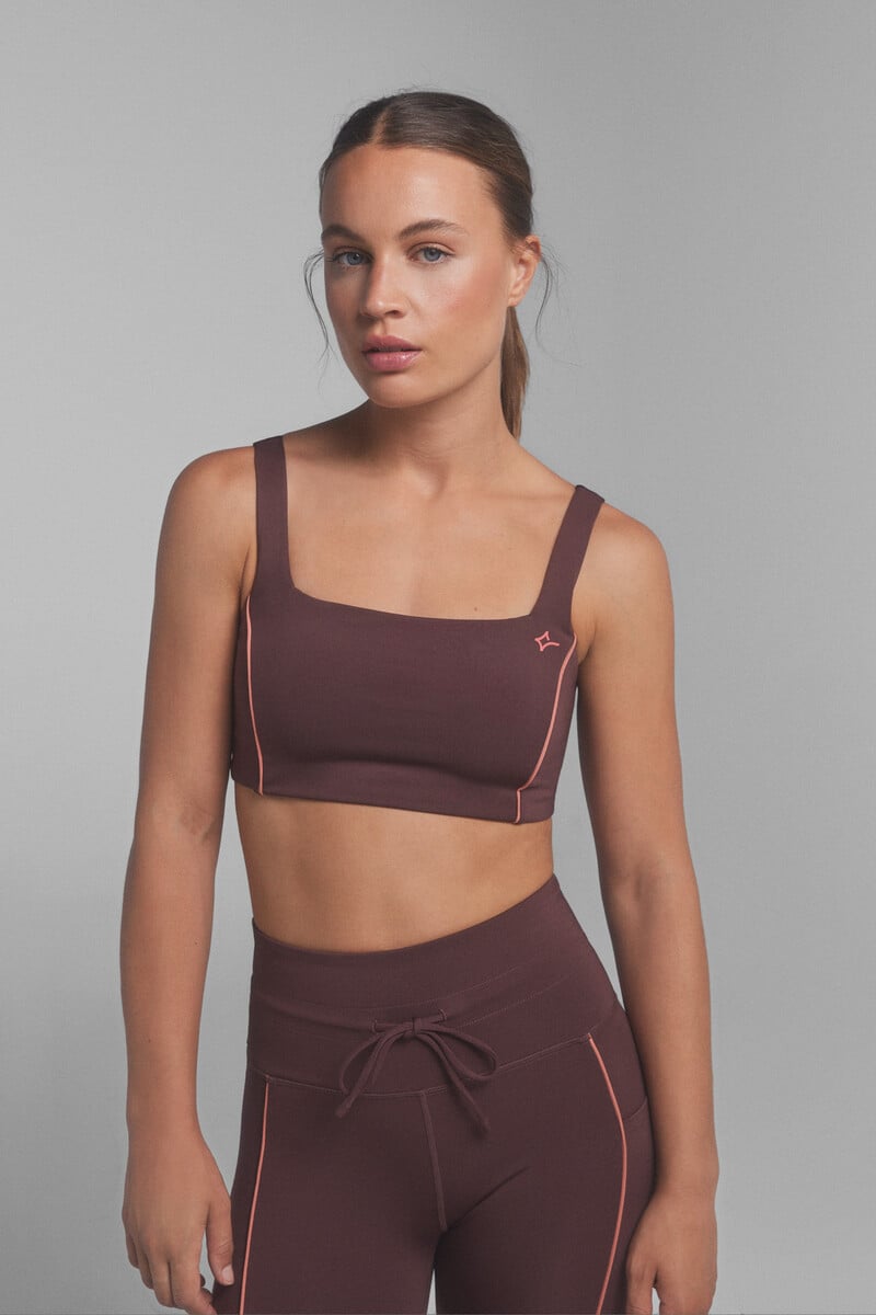 Cortefiel Sujetador Deportivo 4D STRETCH Granate