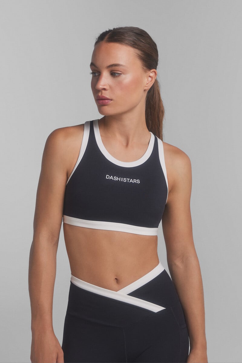 Cortefiel Sujetador Deportivo 4D STRETCH Negro