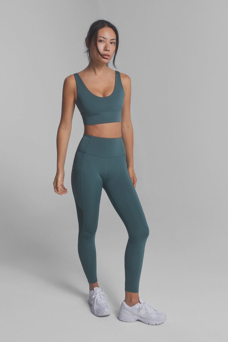 Cortefiel Sujetador Deportivo 4D Stretch Verde