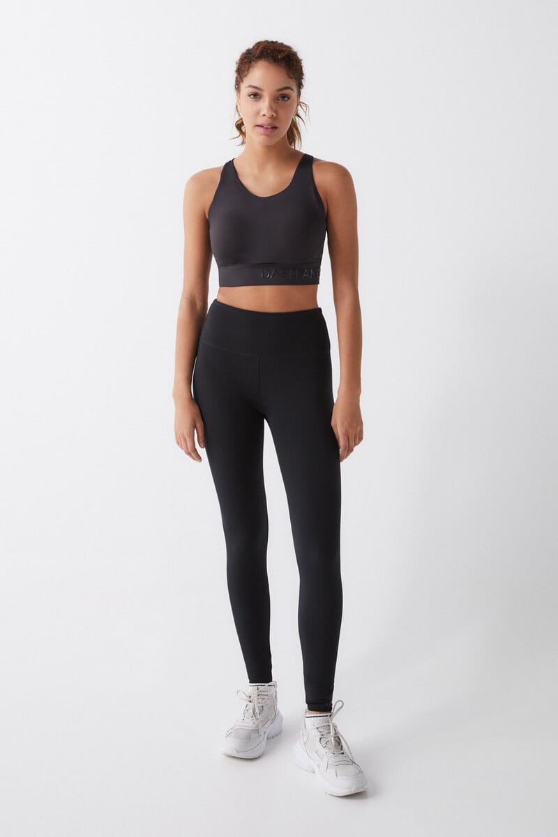 Cortefiel Sujetador Deportivo Negro 4D Stretch