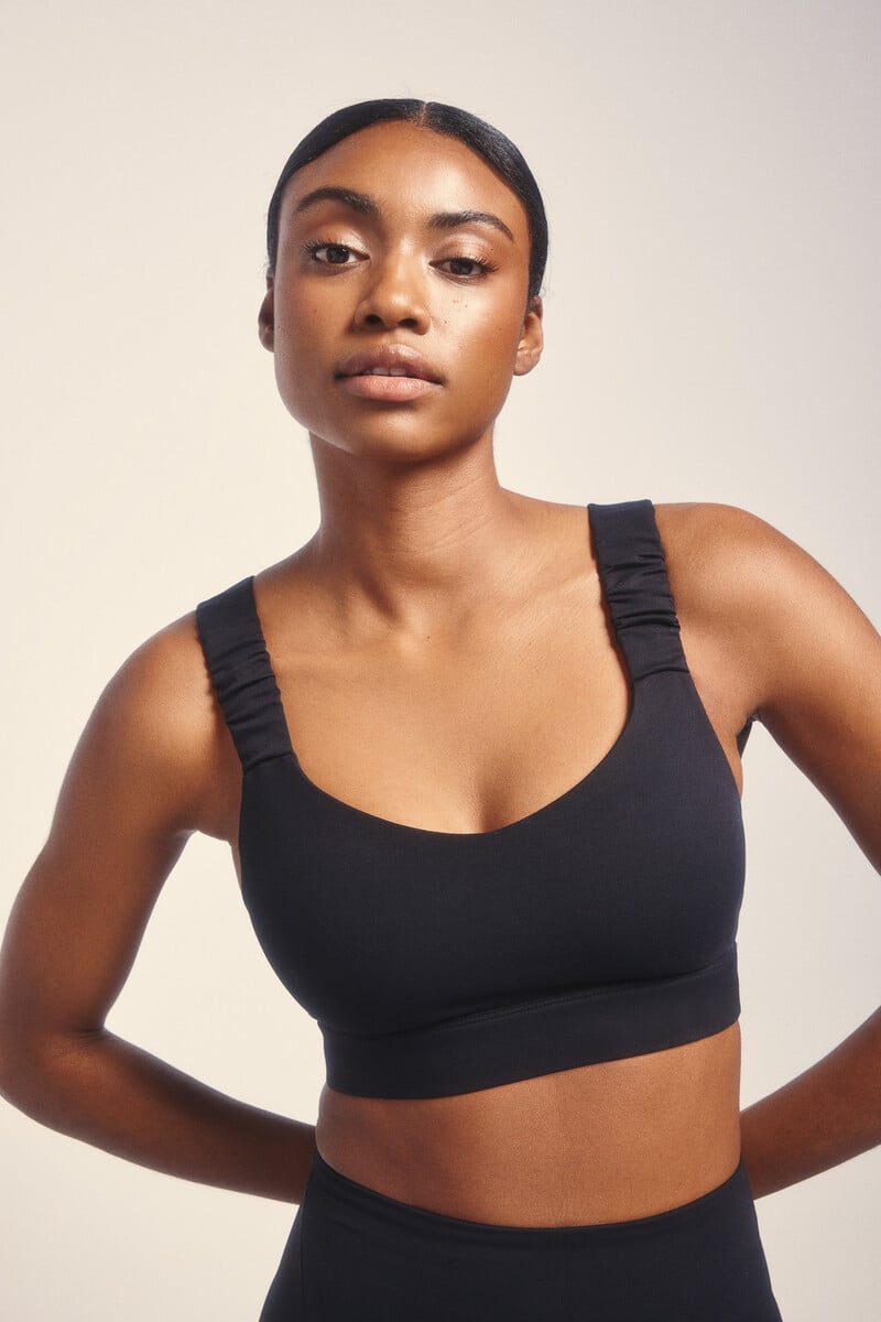 Cortefiel Sujetador deportivo SOFT MOVE negro