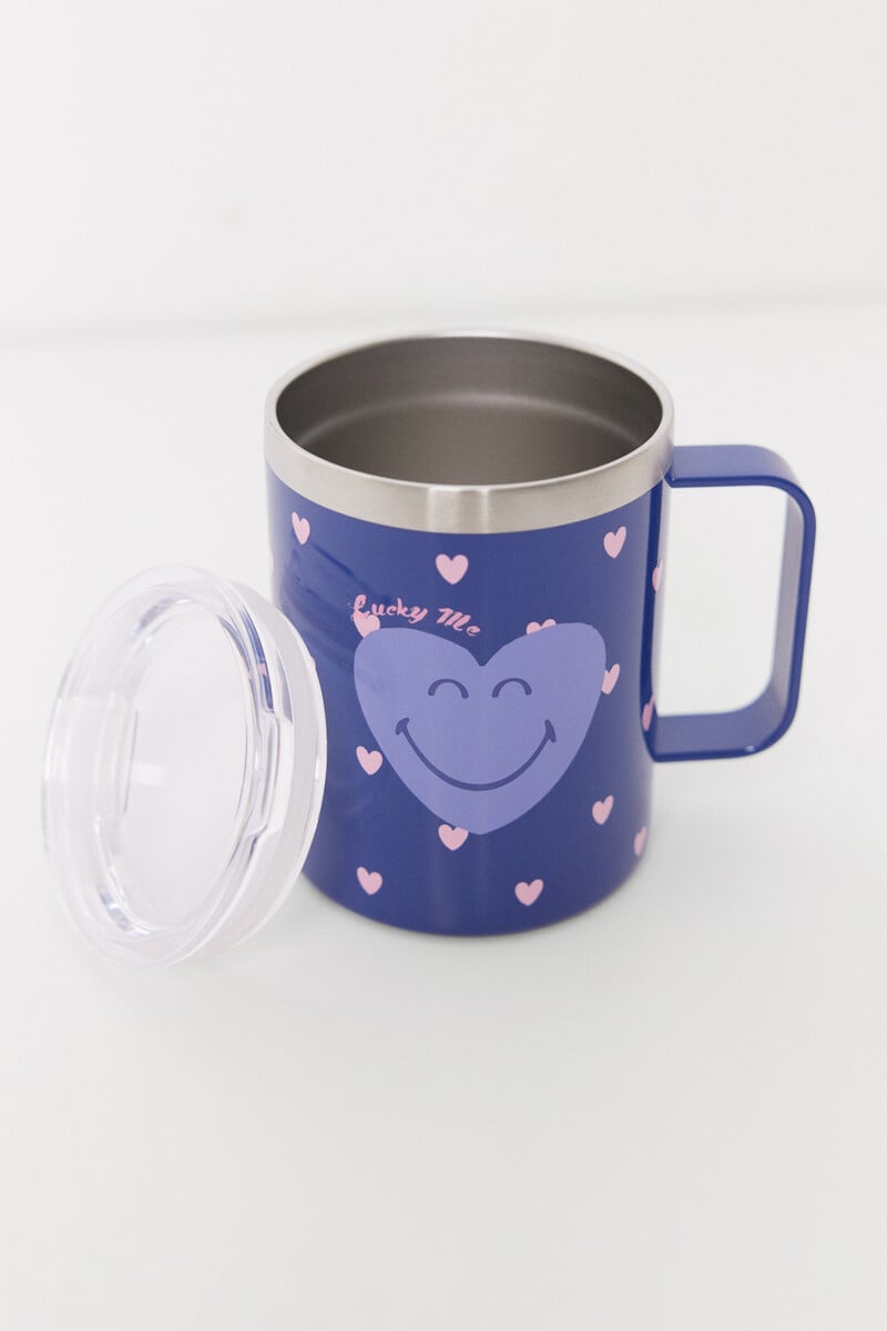 Cortefiel Taza Termo Print Smiley