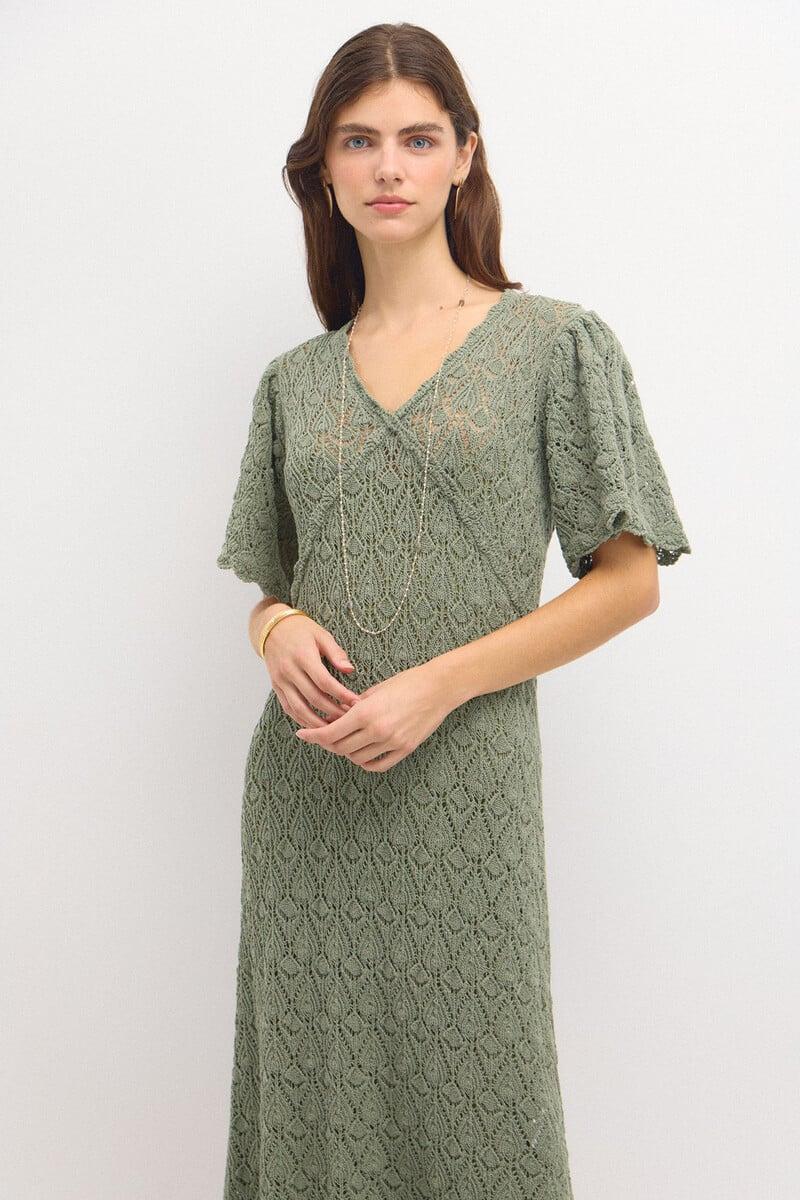 Cortefiel Tirsa. Vestido De Punto Calado
