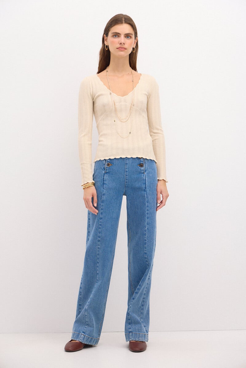 Cortefiel Titiana. Jersey Escote Pico