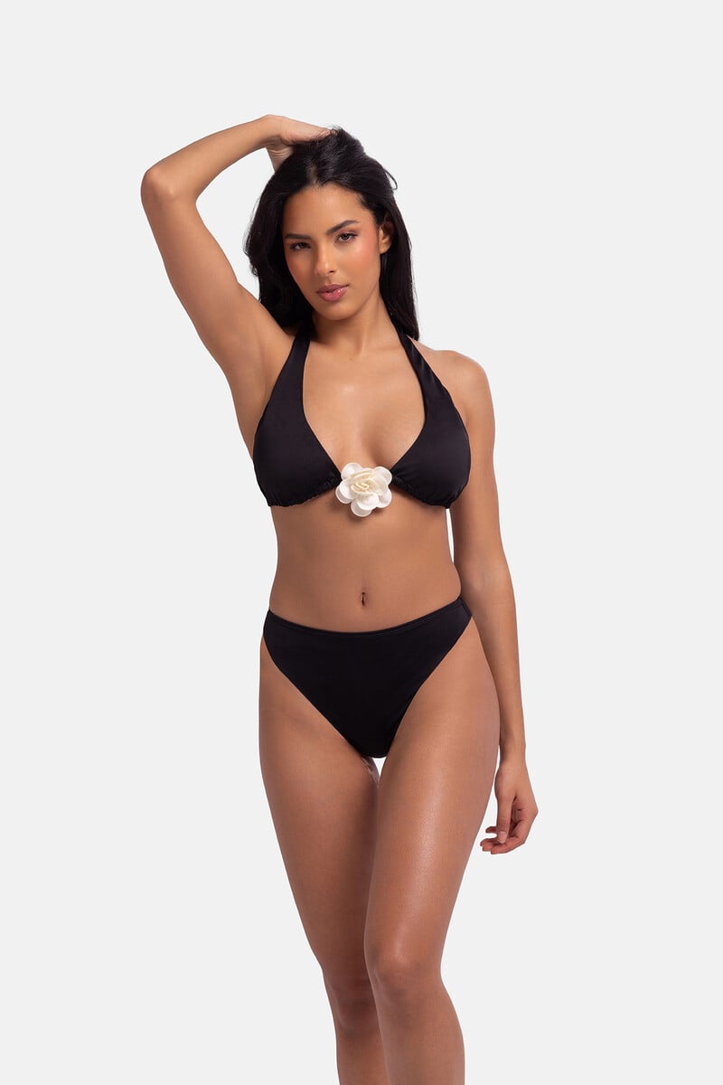 Cortefiel Top De Bikini Triangular Negro