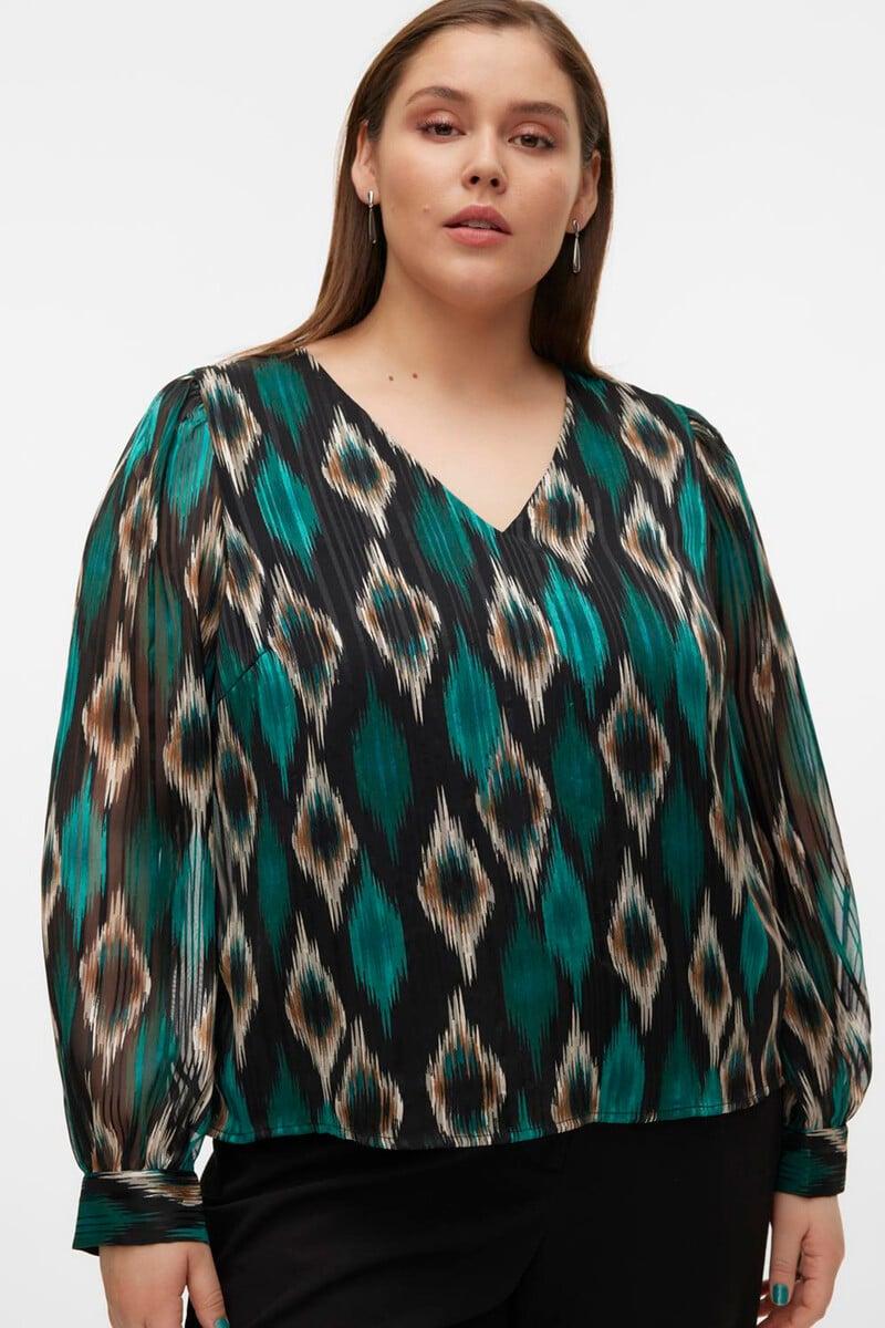 Cortefiel Top De Manga Larga Talla Grande