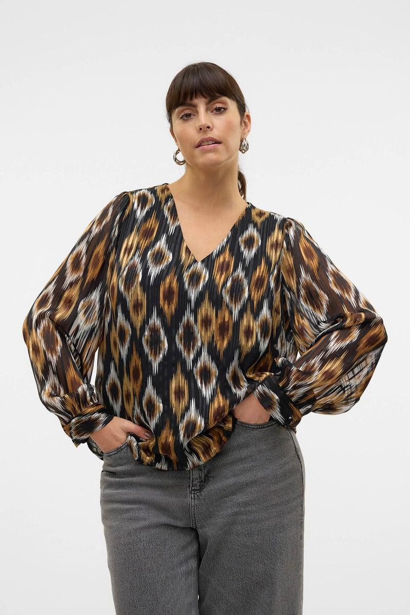 Cortefiel Top De Manga Larga Talla Grande