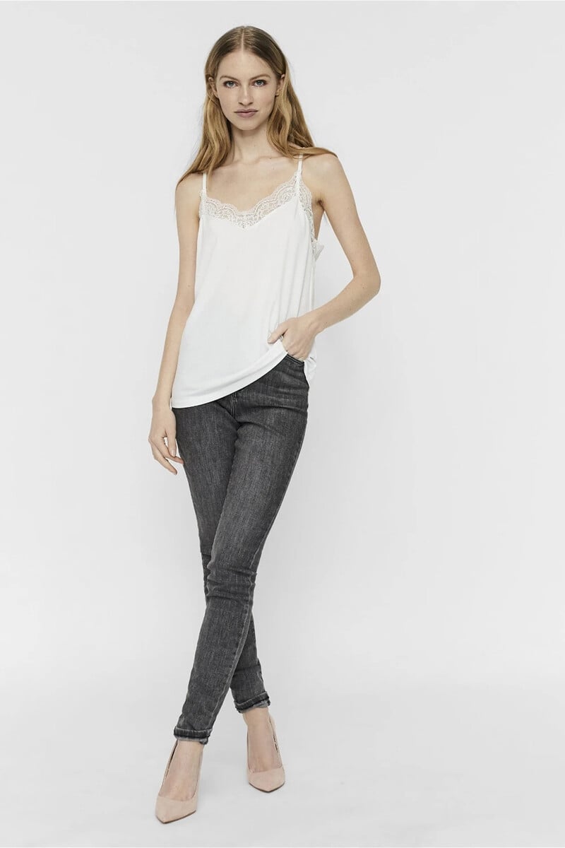 Cortefiel Top De Mujer Sin Mangas Estilo Lencero
