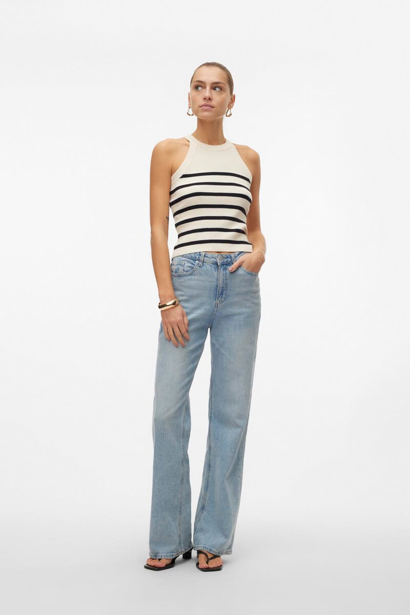 Cortefiel Top De Punto Cuello Halter