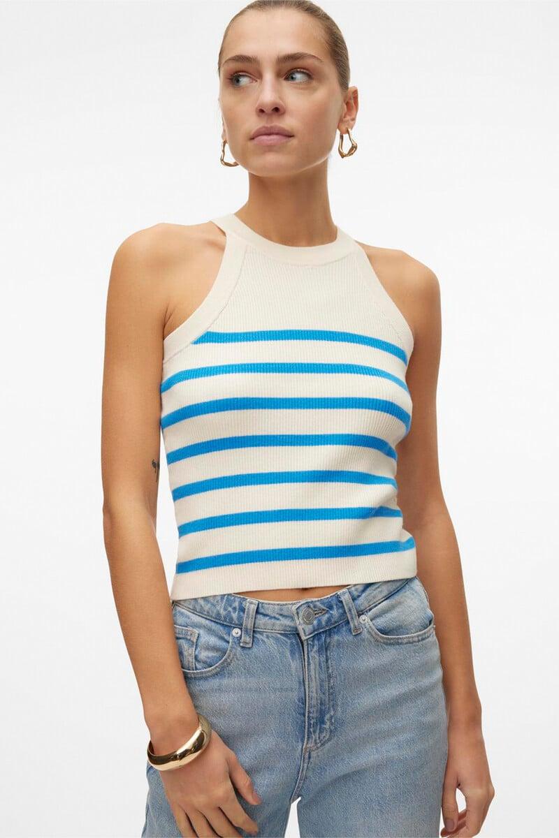 Cortefiel Top de punto cuello halter