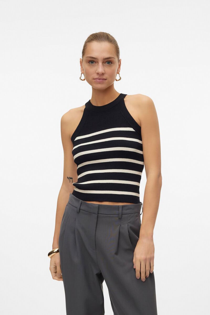 Cortefiel Top De Punto Cuello Halter