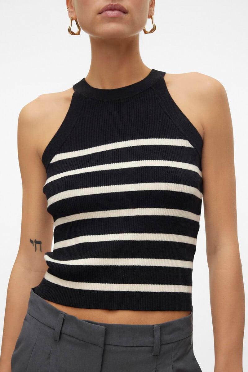 Cortefiel Top De Punto Cuello Halter