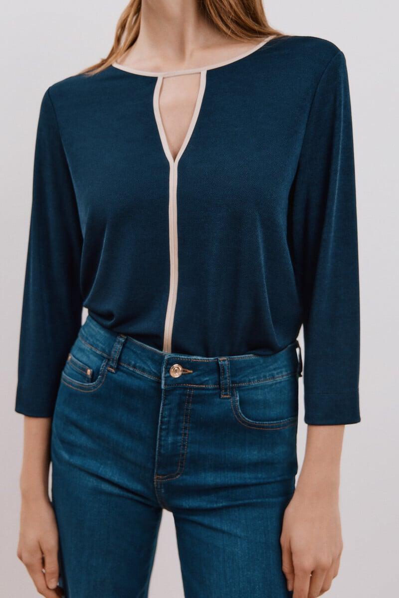 Cortefiel Top De Punto Lágrima