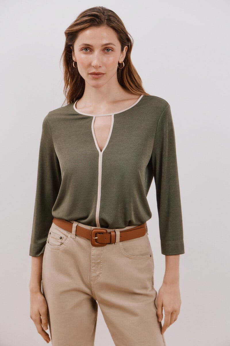 Cortefiel Top De Punto Lágrima