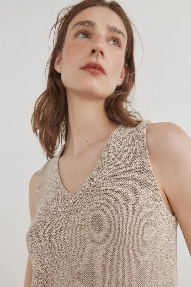 Cortefiel Top De Punto Tirantes Fantasía