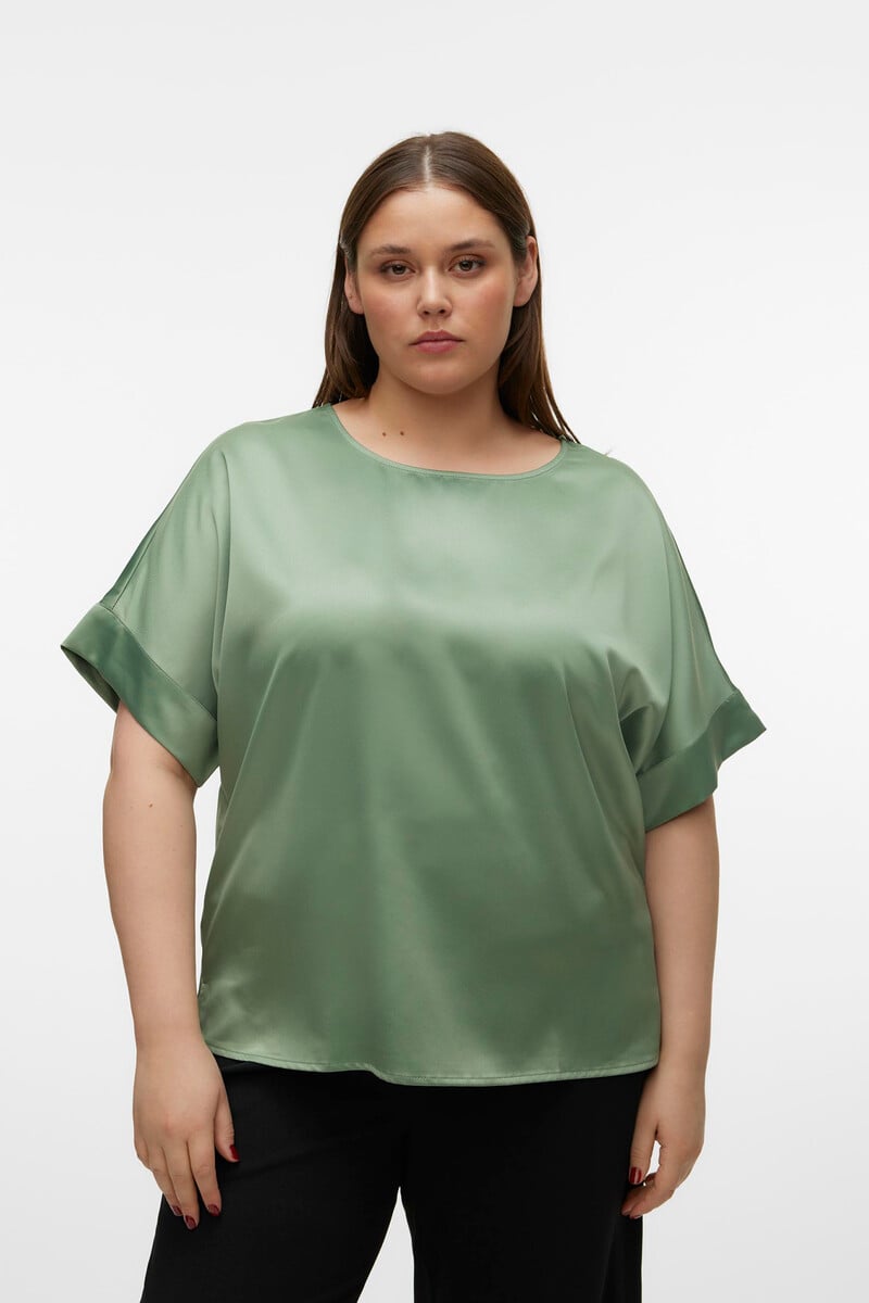 Cortefiel Top Efecto Satinado Talla Grande